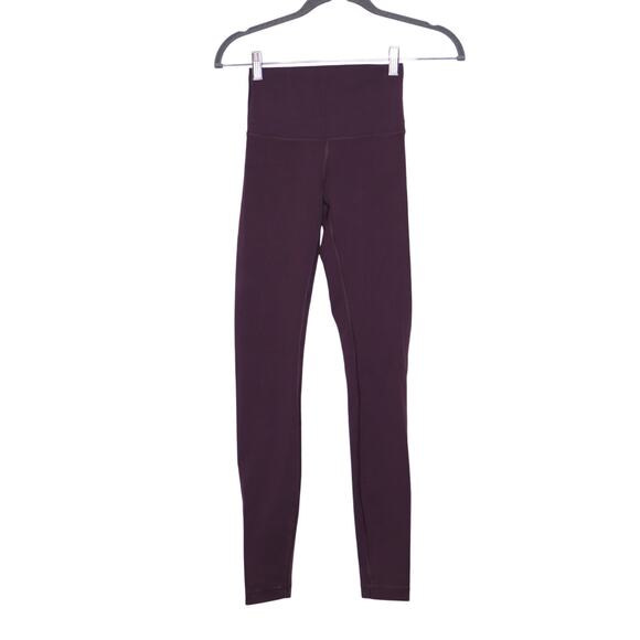 LULULEMON Wunder Under Hi-Rise Tight Black Satin Yoga Stretch Active Women's 2 - Picture 1 of 12